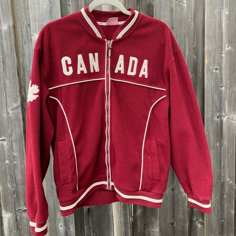 Canada Red Fleece Zip-Front Jacket